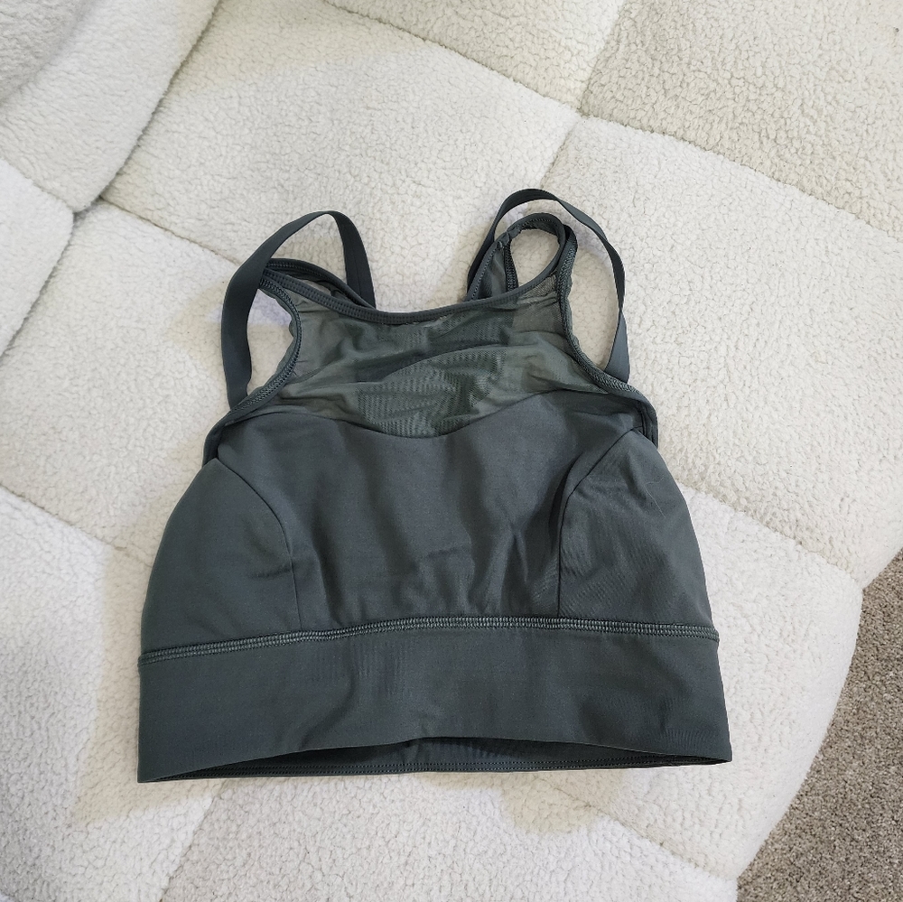 Lululemon Sun Setter Bra in Dark Forest
